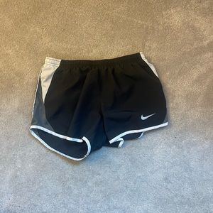 Nike dri-fit shorts, size small, black with white logo